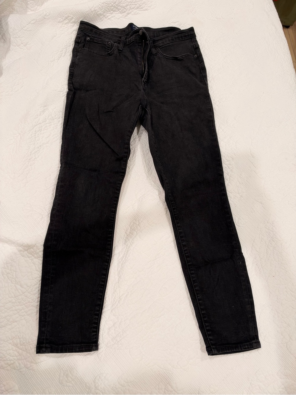 J.Crew 9” High-Rise Skinny Jeans Black Size 31